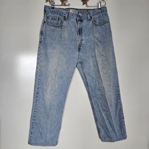 Levis Mens Vintage 505 Regular Fit Jeans Mexico Red Tag Y2K 90s 38x28 Tailored - Picture 1 of 15
